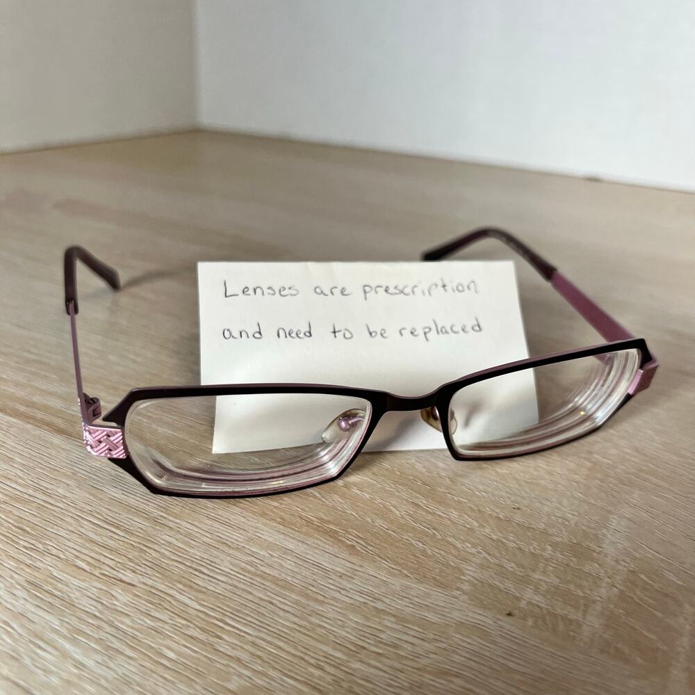 Jean Lafont Paris Helene 504 Eyeglasses Pink Metal 52-18-133 Excellent Cond!